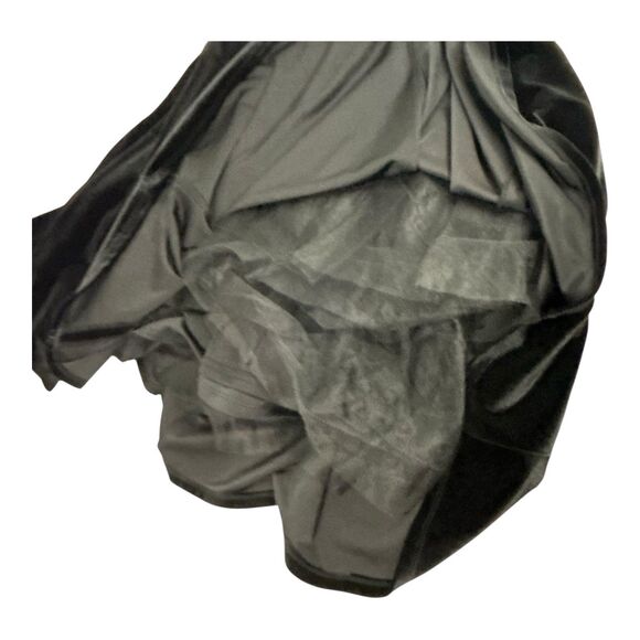 Torrid Black Velvet Surplice Dress A-line Sleeveless V-neck Party Prom Size 12 - Picture 15 of 16